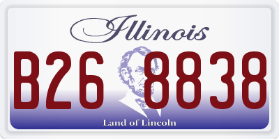 IL license plate B268838