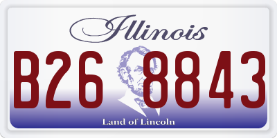 IL license plate B268843
