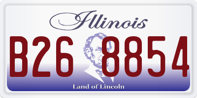 IL license plate B268854