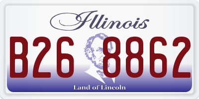IL license plate B268862