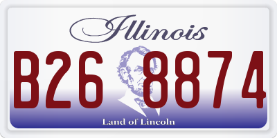 IL license plate B268874