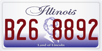 IL license plate B268892