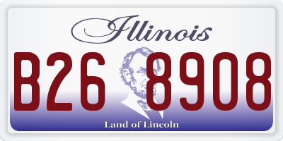 IL license plate B268908