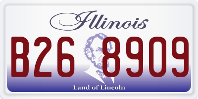 IL license plate B268909