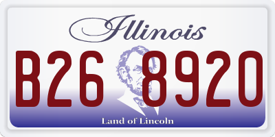 IL license plate B268920