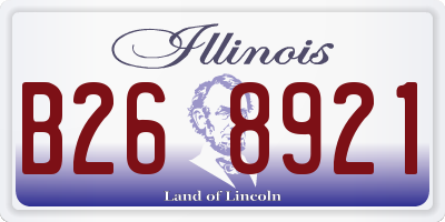 IL license plate B268921