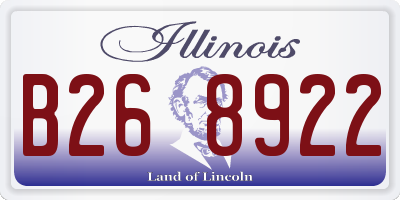 IL license plate B268922