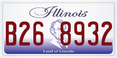 IL license plate B268932