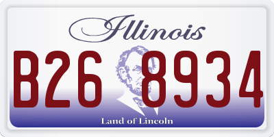 IL license plate B268934