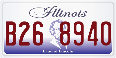 IL license plate B268940