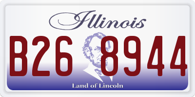 IL license plate B268944