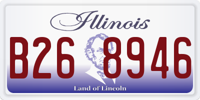 IL license plate B268946