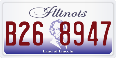 IL license plate B268947