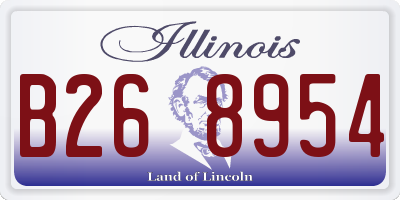 IL license plate B268954