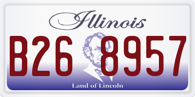 IL license plate B268957