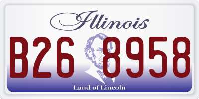 IL license plate B268958