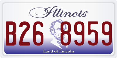 IL license plate B268959