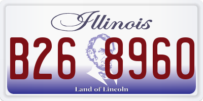IL license plate B268960