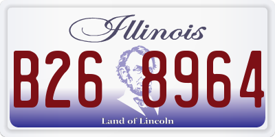 IL license plate B268964