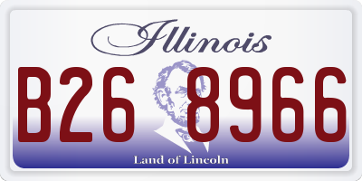 IL license plate B268966