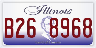 IL license plate B268968