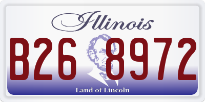 IL license plate B268972