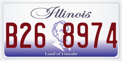 IL license plate B268974
