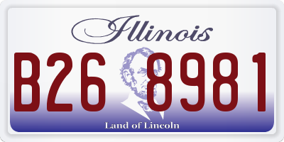 IL license plate B268981
