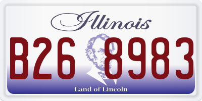 IL license plate B268983