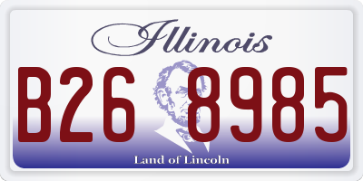 IL license plate B268985