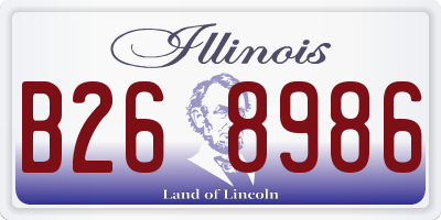 IL license plate B268986
