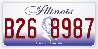 IL license plate B268987