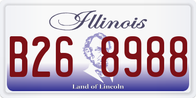 IL license plate B268988