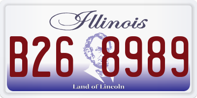 IL license plate B268989