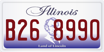 IL license plate B268990