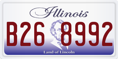 IL license plate B268992