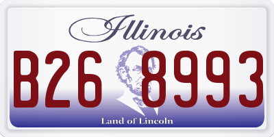 IL license plate B268993