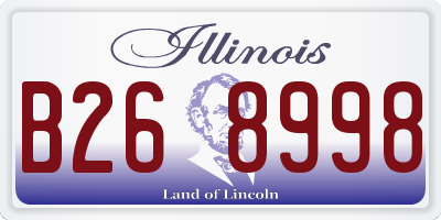 IL license plate B268998