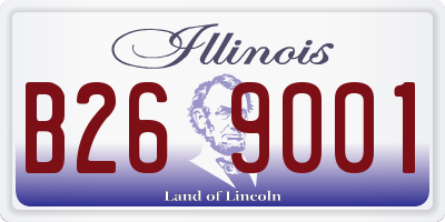 IL license plate B269001