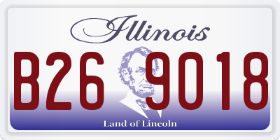 IL license plate B269018
