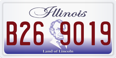 IL license plate B269019