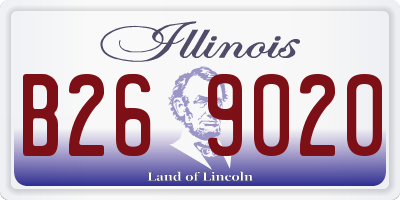 IL license plate B269020
