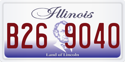 IL license plate B269040