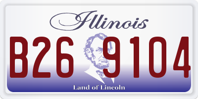 IL license plate B269104