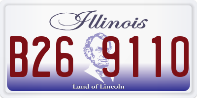 IL license plate B269110