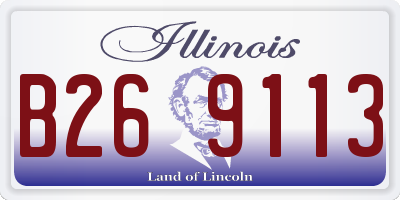 IL license plate B269113