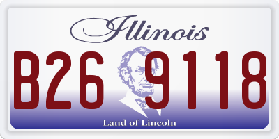 IL license plate B269118