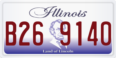 IL license plate B269140