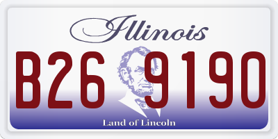 IL license plate B269190
