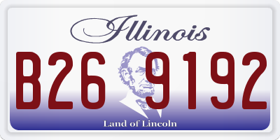 IL license plate B269192